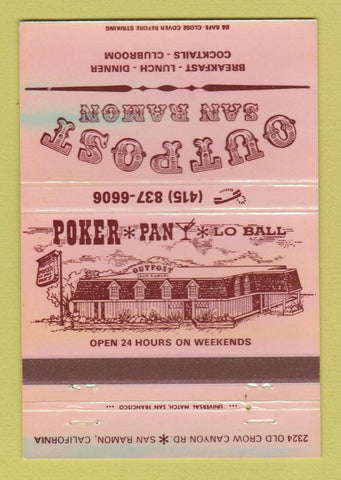 Matchbook Cover - Outpost Restaurant San Ramon CA 40 Strike