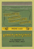 Matchbook Cover - Banner Linen Service Battle Creek MI 40 Strike