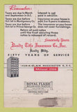 Matchbook Cover - Realty Title Insurance Washington DC 40 Strike
