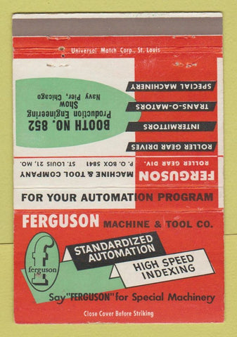 Matchbook Cover - Ferguson Machine and Tool Chicago IL ST Louis MO 40 Strike
