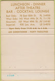 Matchbook Cover - Sun Luck Restaurant New York City NY 40 Strike