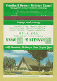Matchbook Cover - Franklin & Downs Funeral Homes Modesto CA 40 Strike
