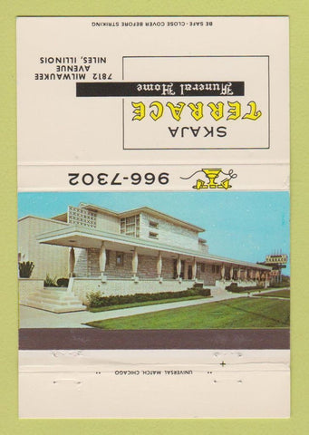Matchbook Cover - Skaja Terrace Funeral Home Niles IL 40 Strike