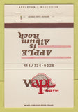 Matchbook Cover - WAPL Radio Appleton WI Rock Music 40 Strike