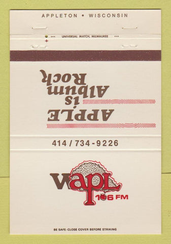 Matchbook Cover - WAPL Radio Appleton WI Rock Music 40 Strike