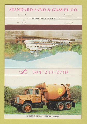 Matchbook Cover - Standard Sand and Gravel Wheeling WV 40 Strike
