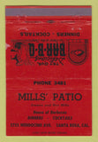 Matchbook Cover - Mills' Patio Santa Rosa CA RED WEAR 40 Strike