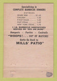 Matchbook Cover - Mills' Patio Santa Rosa CA RED WEAR 40 Strike