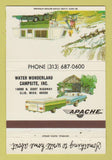 Matchbook Cover - Apache Travel Trailers Campers Clio MI 40 Strike
