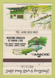 Matchbook Cover - Apache Travel Trailers Campers Levis QC WORN 40 Strike