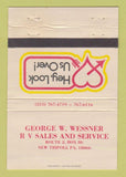 Matchbook Cover - George Wessner RV Sales New Tripoli PA 40 Strike