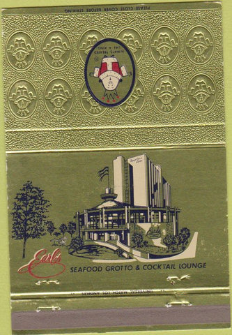 Matchbook Cover - Earl's Seafood Grotto San Diego CA 40 Strike