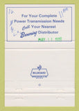 Matchbook Cover - Browning Power Transmission Hopkinsville KY 40 Strike
