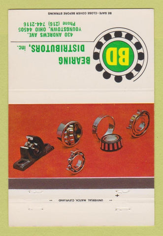 Matchbook Cover - Bearing Distributors Youngstown OH 40 Strike