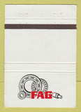 Matchbook Cover - FAG Bearings Stratford ON WORN 40 Strike