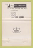 Matchbook Cover - Justin Boots Steve Perrett Fort Worth TX 40 Strike
