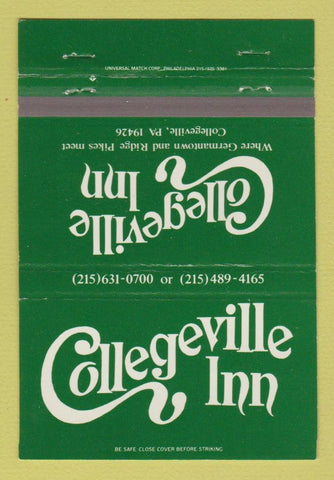 Matchbook Cover - Collegeville Inn PA 40 Strike