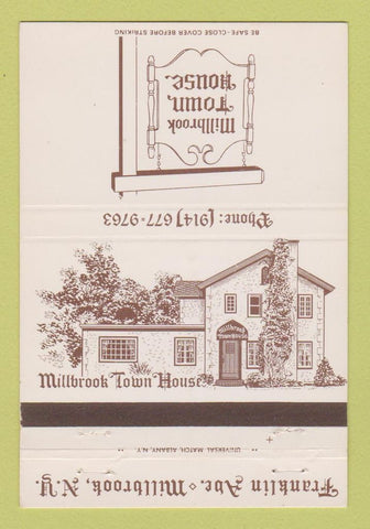 Matchbook Cover - Millbrook Town House NY 40 Strike