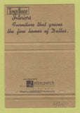 Matchbook Cover - Town House Interiors Dallas TX 40 Strike