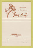 Matchbook Cover - Tony Lama Cowboy Boots Melrose NM 40 Strike