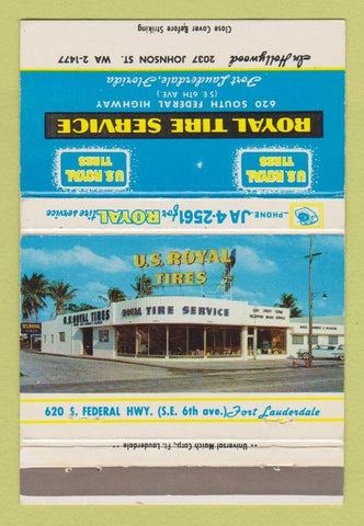 Matchbook Cover - Royal Tire Service Fort Lauderdale FL 40 Strike