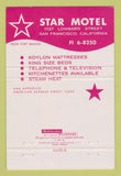 Matchbook Cover - Star Motel San Francisco CA 40 Strike