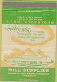 Matchbook Cover - Mill Supplies Auto Supplies Lufkin TX 40 Strike