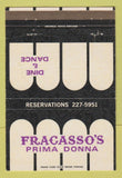 Matchbook Cover - Fracasso's Prima Donna Portland OR? 40 Strike