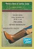 Matchbook Cover - Tony Lama Cowboy Boots San Marcos TX 40 Strike