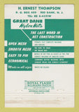 Matchbook Cover - Great Dane Nylon Nets Red Bank NJ Ernst Thompson 40 Strike