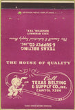 Matchbook Cover - Texas Belting  and  Supply Houston TX  40 Strike