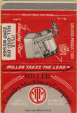 Matchbook Cover - Miller Laundry Machinery  Detroit MI 40 Strike