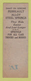 Matchbook Cover - Perreault Auto Spring Waterbury CT SAMPLE