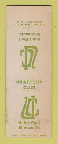 Matchbook Cover - University Club St Paul MN WEAR SAMPLE