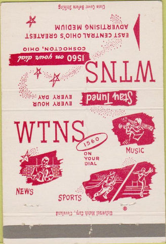 Matchbook Cover - WTNS Radio Coshocton OH WEAR 40 Strike