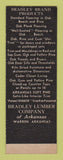 Matchbook Cover - Bradley Brand Oak Gum Trim Mouldings Warren AR SAMPLE