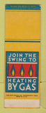 Matchbook Cover - Heating By Gas SAMPLE
