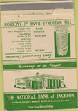 Matchbook Cover - National Bank of Jackson New York City NY 40 Strike