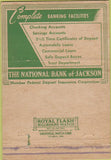 Matchbook Cover - National Bank of Jackson New York City NY 40 Strike