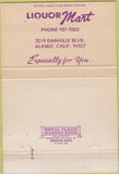 Matchbook Cover - Liquor Mart Alamo CA 40 Strike