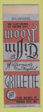 Matchbook Cover - Tiffin Room Grillette Kansas City MO SAMPLE