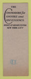Matchbook Cover - Commodore Hotel New York City SAMPLE