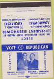 Matchbook Cover - Vote Eisenhower Adamowski Kucharski 40 Strike