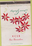 Matchbook Cover - KCBS Radio San Bernadino Christma 40 Strike