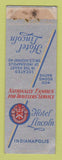 Matchbook Cover - Hotel Lincoln Indianapolis IN WEAR SAMPLE