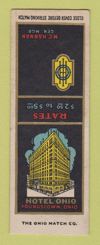 Matchbook Cover - Hotel Ohio Youngstown OH SAMPLE