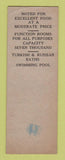 Matchbook Cover - Broadwood Hotel Philadelphia PA WORN SAMPLE