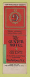 Matchbook Cover - Gunter Hotel San Antonio TX SAMPLE