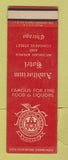 Matchbook Cover - Auditorium Hotel Chicago IL SAMPLE