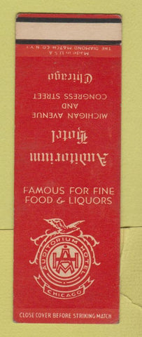 Matchbook Cover - Auditorium Hotel Chicago IL SAMPLE